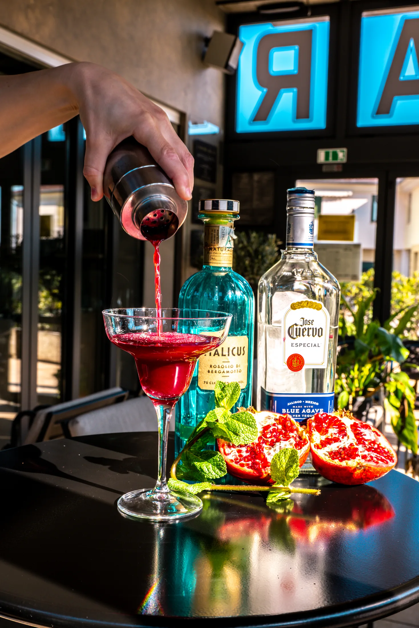 A personalised cocktail at Thouraz Pub